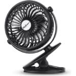 SkyGenius Mini-Tischventilator mit Clip, batteriebetrieben