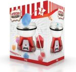 Gadgy Zuckerwattemaschine - Retro Cotton Candy Machine - Zuckerwatte Maschine mit Stäbchen und Messlöffel - Höhe 22 cm Rot Weiss - 500 Watt Zuckerwattenmaschiene für zuhause – Bild 9