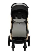 MoMi ESTELLE DAKAR Kinderwagen ab 6. Monat (bis 22 kg), klappbarer Buggy mit 5-Punkt-Sicherheitsgurt, Einkaufskorb Liegefunktion, Teleskop-Stange zu Ziehen, steht nach Zusammenklappen Leopard – Bild 18