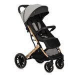 MoMi ESTELLE DAKAR Kinderwagen ab 6. Monat (bis 22 kg), klappbarer Buggy mit 5-Punkt-Sicherheitsgurt, Einkaufskorb Liegefunktion, Teleskop-Stange zu Ziehen, steht nach Zusammenklappen Leopard – Bild 2