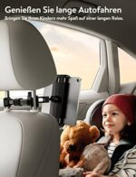 TRYONE Tablet Halterung Auto, Tablet Halter Kopfstütze - Ausziehbare KFZ-Kopfstützenhalterung für iPad iPhone Serie/Samsung Galaxy Tabs/Kindle Fire HD/Switch usw. 4,4-11 Zoll Geräte – Bild 3