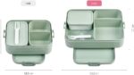 Mepal Bento Brotdose Large mit Fächern – Lunchbox für Snacks & Sandwiches, inkl. Lunchpot Set – Bild 3