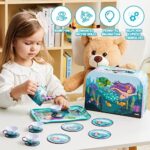 JOYIN Meerjungfrau Wackelkäfer Teeservice Tin Teekanne Set für Kinder Tee Party Küche Teekanne Set Spielzeug Kinder geburtstagsgeschenk 3-8 Jahre – Bild 5