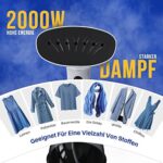 Rolipo Dampfglätter, 400ML Steamer Wassertank Dampfbürste Faltenentferner, für Zuhause, Büro, Reisen – Bild 3