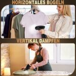 Rolipo Dampfglätter 1800W, Dampfbürste Aktualisierung Steamer Fast Wrinkle Remover Dampfbügeleisen Kleidung, Kleingeräte Verwendbar für Reisen und Zuhause – Bild 5