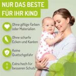 BOMI Babygitter Tür 63-121| 90° Stop | Schliesst automatisch | Hundeschutzgitter und Treppenschutzgitter Hund | Steigenschutzgitter für Geländer und Treppe – Bild 5