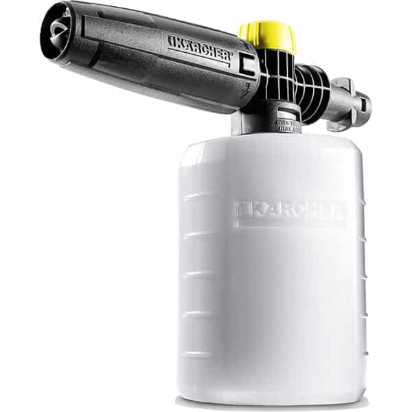 Kärcher FJ 6 Schaumdüse (Behältervolumen 0,6 l, manuell regulierbarer Reinigungsmittelverbrauch, transparenter Behälter, kompatibel für alle Hochdruckreiniger K2 - K7)