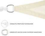 WOLTU Sonnensegel wasserabweisend Sonnenschutz Polyester Windschutz mit UV Schutz für Garten Terrasse Camping – Bild 7