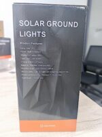 FLOWood Solar Bodenleuchte Solarleuchte für Garten Solar Aussenleuchte 8 LEDs wasserdicht Edelstahl + Kunststoff – Bild 11