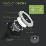 FLOWood Solar Bodenleuchte Solarleuchte für Garten Solar Aussenleuchte 8 LEDs wasserdicht Edelstahl + Kunststoff – Bild 7