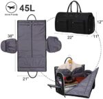 Umwandelbare Kleidersäcke für Damen für Reisen, Modoker Wasserdichter Handgepäck-Kleidersack Kleidersack – 2-in-1-Hängekoffer-Anzug-Reisegepäcktasche – Bild 2