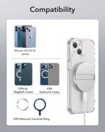 ESR HaloLock Kabelloses Ständer Ladegerät, Kompatibel mit MagSafe/iPhone 14/14 Plus/14 Pro/14 Pro Max and iPhone 13/12 Series/Magnetischer Hülle, 1,5m USB-C Schnellladekabel, Kein Adapter – Bild 8
