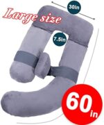 AS AWESLING Ganzkörper-Schwangerschaftskissen 153 cm | U-Form Stillkissen mit abnehmbarem Bezug – Bild 4