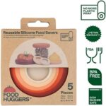 Food Huggers 5 x wiederverwendbare SilikonLebensmittelretter BPAfrei und spülmaschinenfest Aufbewahrung von Obst und Gemüse – Bild 4