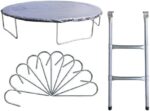 Gartentrampolin Kindertrampolin - Trampolin für den Garten, Outdoor-Trampolin, Komplett-Set inkl. Leiter, Sicherheitsnetz & Abdeckung, versch. Farben/Grössen SixBros. SixJump – Bild 5