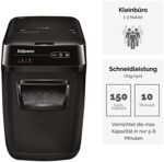 Fellowes Auto-Feed 150C Partikelschnitt Aktenvernichter (P-4), 150 Blatt, für 1-3 Nutzer im Büro oder Home Office mit SilentShred, geeignet zur Datenschutz-Grundverordnung – Bild 2