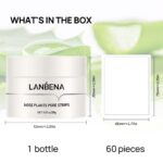 LANBENA Mitesser-Maske, Nasenpflanzen-Porenstreifen, Mitesser-Entferner-Maske, Peel-off-Maske, Gesichtsporenreiniger, reinigende Gesichtsmaske, Nasenporenstreifen – Bild 7