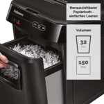 Fellowes Auto-Feed 150C Partikelschnitt Aktenvernichter (P-4), 150 Blatt, für 1-3 Nutzer im Büro oder Home Office mit SilentShred, geeignet zur Datenschutz-Grundverordnung – Bild 5