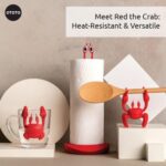 OTOTO Kochlöffelhalter - Kochlöffel Silikon Ablage für den Herd - BPA-Frei, Hitzebeständiger Grill & Küchenhelfer - Küchenutensilien Halter & Roter Löffelhalter mit Anti-Rutsch Design – Bild 5