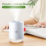 Luftbefeuchter Schlafzimmer, Vintoney 500ML USB Raumbefeuchter Humidifier Kinderzimmer Pflanzen Humidifiers Luftfeuchter Air Ultraschall Leise Tragbarer Mini für Haus Yoga Büro+2 Filter – Bild 4