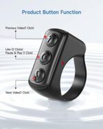 Tik Tok Fingerspitzen Seitenwender Bluetooth Fernbedienung Scrolling Ring Wiederaufladbare Wireless Kamera Fernauslöser Selfie Taste Controller mit Ladehülle für iOS/Android – Bild 3