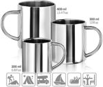 com-four® 2x Edelstahl Thermobecher - 300 ml je Becher - Isolierbecher doppelwandig - Kaffeetasse bruchsicher - Thermo-Trinkbecher - Camping Becher - Tasse - BPA-frei – Bild 5
