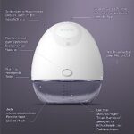 Elvie Pump – Elektrische Milchpumpe für leichtes Abpumpen, bequeme, tragbare Stillpumpe, mit App-Funktion, um den Abpump-Verlauf zu verfolgen… – Bild 5