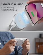 ESR HaloLock Kabelloses Ständer Ladegerät, Kompatibel mit MagSafe/iPhone 14/14 Plus/14 Pro/14 Pro Max and iPhone 13/12 Series/Magnetischer Hülle, 1,5m USB-C Schnellladekabel, Kein Adapter – Bild 3