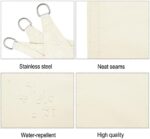 WOLTU Sonnensegel wasserabweisend Sonnenschutz Polyester Windschutz mit UV Schutz für Garten Terrasse Camping – Bild 5