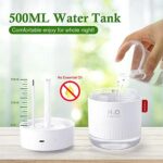Luftbefeuchter Schlafzimmer, Vintoney 500ML USB Raumbefeuchter Humidifier Kinderzimmer Pflanzen Humidifiers Luftfeuchter Air Ultraschall Leise Tragbarer Mini für Haus Yoga Büro+2 Filter – Bild 2