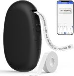 SUPVAN Etikettendrucker, Mini Bluetooth E10 Selbstklebendes Etikettiergerät - Tragbarer Labeldrucker Mini Label Printer mit iOS Android,Für Zuhause, Büro