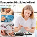Coquimbo Nähset Reise mit Nähzubehör Set, Nähzeug Geschenke für Mama Anfänger Reisende Kinder, Mini Nähset für Hause Reise Camping & Notfall gefüllt mit Faden Nähnadeln Schere Fingerhut Massband – Bild 4