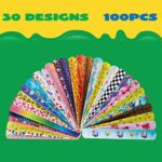 JOYIN Slap Band, 100 PCs Slap Armbänder Super Slap Armbänder mit bunten Herzen Animal Emoji Party Bag Fillers (30 Designs) Valentinstag Party Favors Pack, Easter Basket Stuffers – Bild 2