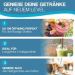 HELY ClickStraw Strohhalm-Set – Trinkhalme wiederverwendbar aus recycelbarem Kunststoff, Mehrweg-Halme Made in Germany – Bild 7