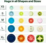 Food Huggers 5 x wiederverwendbare SilikonLebensmittelretter BPAfrei und spülmaschinenfest Aufbewahrung von Obst und Gemüse – Bild 3