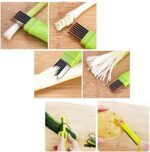 CCRoom Kräuterschere Küchenschere Edelstahl Scissors Herb mit 5 Klingen,Kräuter Schere Cutter Klinge Multi Scheren mit Reinigung Kamm – Bild 5