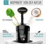 Unnis® Natürliche Kokosnuss Aktivkohle Pulver Zahnaufhellung für Weisse Zähne Bleaching Aktivkohle Zahnpasta Activated Charcoal powder Teeth Whitening – Bild 2