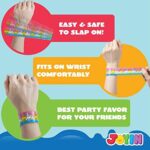 JOYIN Slap Band, 100 PCs Slap Armbänder Super Slap Armbänder mit bunten Herzen Animal Emoji Party Bag Fillers (30 Designs) Valentinstag Party Favors Pack, Easter Basket Stuffers – Bild 3