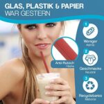 HELY ClickStraw Strohhalm-Set – Trinkhalme wiederverwendbar aus recycelbarem Kunststoff, Mehrweg-Halme Made in Germany – Bild 8