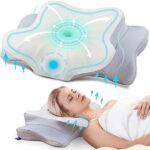 DONAMA Orthopädisches Kissen Ergonomisches Nackenstützkissen aus Memory Foam & Nackenkissen für optimale Unterstützung Kopfkissen für Seiten Rücken &Bauchschläfer