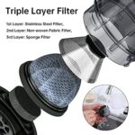 RUBOT Handstaubsauger akku handstaubsauger Kabellos 6500Pa Triple Filter Starke Saugkraft Mini Staubsauger Leicht 0,6kg USB Wiederaufladbar mit Mehreren Aufsätzen für Auto/Tierhaare/Haus – Bild 7
