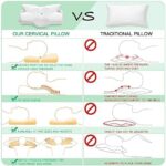 Elviros Orthopädisches Memory Foam Nackenstützkissen für Seitenschläfer und Nacken-Schulterschmerzen – Bild 4