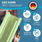 HELY ClickStraw Strohhalm-Set – Trinkhalme wiederverwendbar aus recycelbarem Kunststoff, Mehrweg-Halme Made in Germany – Bild 4