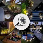 FLOWood Solar Bodenleuchte Solarleuchte für Garten Solar Aussenleuchte 8 LEDs wasserdicht Edelstahl + Kunststoff – Bild 6