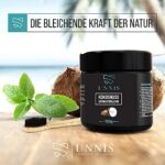 Unnis® Natürliche Kokosnuss Aktivkohle Pulver Zahnaufhellung für Weisse Zähne Bleaching Aktivkohle Zahnpasta Activated Charcoal powder Teeth Whitening – Bild 9