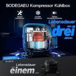 BODEGAEU Kompressor Kühlbox, Auto Kühlschrank Mit WIFI-APP-Steuerung USB-Anschluss, 12/24 V und 100-240 V Elektrische Kühlbox bis -20 °C für Auto, Lkw, Boot, Reisemobil,Camping – Bild 4