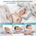 DONAMA Orthopädisches Kissen Ergonomisches Nackenstützkissen aus Memory Foam & Nackenkissen für optimale Unterstützung Kopfkissen für Seiten Rücken &Bauchschläfer – Bild 3