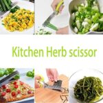 CCRoom Kräuterschere Küchenschere Edelstahl Scissors Herb mit 5 Klingen,Kräuter Schere Cutter Klinge Multi Scheren mit Reinigung Kamm – Bild 7