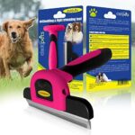 DakPets Hundebürste Unterwolle | Professionelle Bürste Hund oder Unterwolle Bürste Katze | Katzen und Hundebürste Langhaar | Edelstahl Unterfellbürste Hunde und Katzen – Bild 5