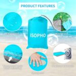ISOPHO Picknickdecke Stranddecke Wasserdicht, Strandmatte 4 Befestigung Ecken Stranddecke Sandfrei/Picknick für den Strand, Campen, Wandern und Ausflüge – Bild 3